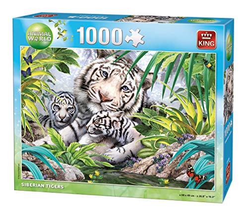 King Puzzle Animal World Sibirischer Tiger, 1000 Teile von King International