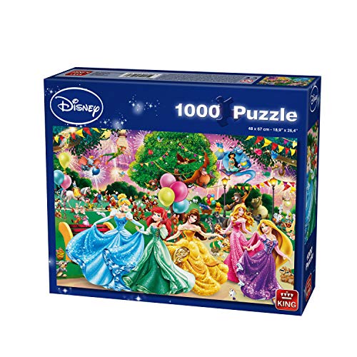 King KNG05261 Disney All Other 1000 Teile Puzzle Feuerwerk, Blau Karton von King International