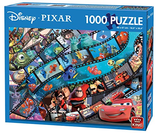 King KNG05265 Disney All Other Puzzle Pixar 1000 Teile, Blau Karton von King International