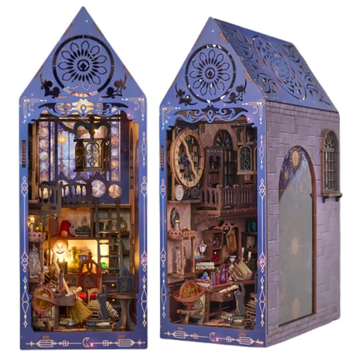 DIY Book Nook Kit - Magic Research Institute - Bücherregaleinsatz, Magic Academy Buchstütze, 3D Puzzle Kits für Erwachsene von KingStora