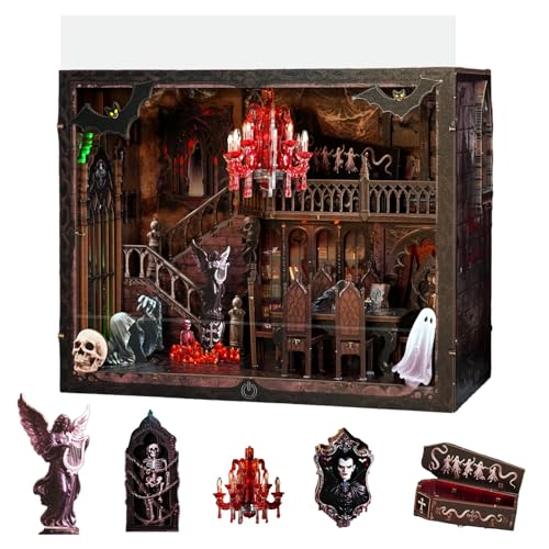 DIY Dark Family Wide Book Nook, Gothic Castle Model Bookend, Horror-Themed 3D Assembly, Desktop Ornament, Suitable for Adults DIY Dark Family Wide Book Nook, Gothic Castle Model Bookend, Horror-Themed 3D Assembly, Desktop Ornament, Suitable for Adults von KingStora