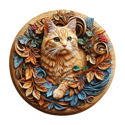 Holzpuzzle Erwachsene, 170 Teile 3D Katze Holzpuzzle, Puzzle Aus Tierteilen, Lernspielzeug Für Freunde Der Familie, Geschenk Für Erwachsene Und Kinder, 28.5 * 28.5cm, C von Kingbar