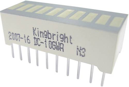 Kingbright DC-10GWA LED-Bargraph 10fach Grün (B x H x T) 25.4 x 10.16 x 8mm von Kingbright