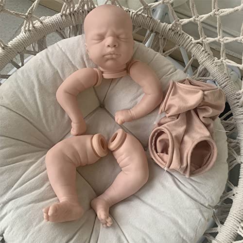 21" Unlackiertes Modell Zubehör Set Lebensechte Pädagogische Baby Schlafpuppe Partyzubehör Kindergeschenke von Kingke