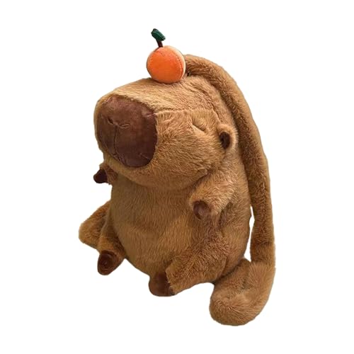 3D Capybara Plüsch Rucksack Cartoon Schultasche Weiche Bequeme Umhängetasche Für Kinder Mädchen Geschenk Täglichen Gebrauch Frauen Handtasche von Kingke