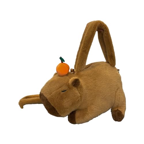 3D Capybara Plüsch Rucksack Cartoon Schultasche Weiche Bequeme Umhängetasche Für Kinder Mädchen Geschenk Täglichen Gebrauch Frauen Handtasche von Kingke