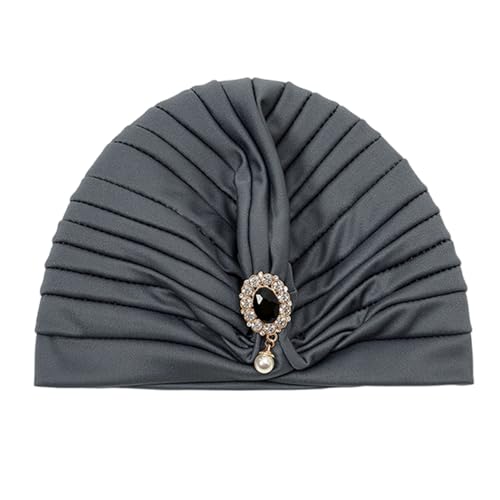 Kingke Bequemer Turban-Hut, modische ethnische Kopfbedeckung, Themenparty, Kopfschmuck für Festivals und Mottopartys von Kingke