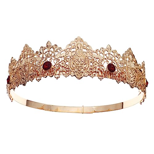 Vintage Halloween Haarband König Mittelalter Krone formelle Veranstaltung Cosplay Kostüm Prinz Diadem Mode Kopfbedeckung von Kingke