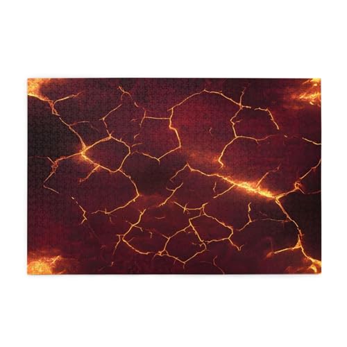 Hot Crack Puzzles1000 Teile pädagogische intellektuelle Holzpuzzles, lustige Puzzles, Stressabbau-Puzzles, 75 x 50 cm (L x B) von Kingww