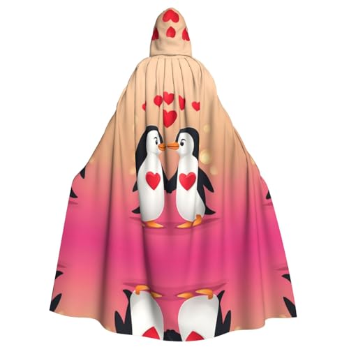 Kingww Cartoon-Pinguin-Halloween-Umhang mit Kapuze für Männer und Frauen: leichter Polyester-Umhang mit Kapuze, perfekt für Cosplay, Halloween und Kostümpartys von Kingww