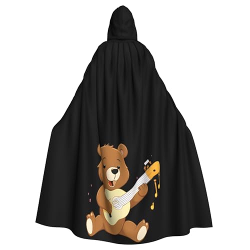 Kingww Kleiner brauner Bär, der Musik spielt, Halloween-Kapuzenumhang für Männer und Frauen: leichter Polyester-Umhang mit Kapuze, perfekt für Cosplay, Halloween und Kostümpartys Kingww Kleiner brauner Bär, der Musik spielt, Halloween-Kapuzenumhang für Männer und Frauen: leichter Polyester-Umhang mit Kapuze, perfekt für Cosplay, Halloween und Kostümpartys von Kingww