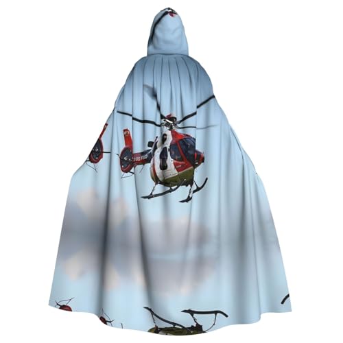 Kingww Medevac Halloween-Kapuzenumhang für Damen und Herren, leichter Polyester-Umhang mit Kapuze, perfekt für Cosplay, Halloween, Kostümpartys von Kingww