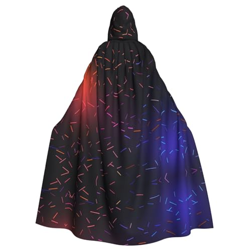 Kingww Rechteckiger Halloween-Kapuzenumhang für Damen und Herren: leichter Polyester-Umhang mit Kapuze – perfekt für Cosplay, Halloween und Kostümpartys von Kingww