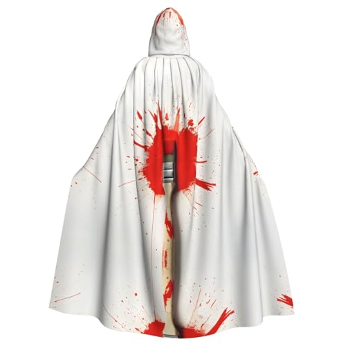 Kingww Roter Halloween-Kapuzenumhang für Damen und Herren: leichter Polyester-Umhang mit Kapuze – perfekt für Cosplay, Halloween und Kostümpartys von Kingww