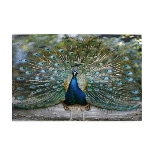 Peacock Spreads Its Veil Jigsaw Puzzles1000 Piece Educational Intellectual Wooden Puzzles, Fun Puzzles, Stress Relieving Puzzles 75 L x 50 W Cm von Kingww