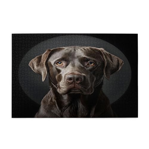 Portrait Of A Brown Dog Puzzles1000 Piece Educational Intellectual Wooden Puzzles, Fun Puzzles, Stress Relieving Puzzles 75 L x 50 W Cm von Kingww