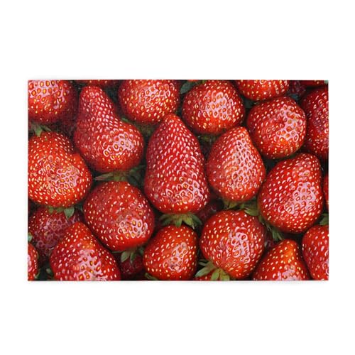 Ripe Strawberry Puzzles1000 Teile pädagogische intellektuelle Holzpuzzles, lustige Puzzles, Stressabbau-Puzzles, 75 x 50 cm (L x B) von Kingww