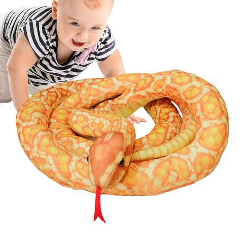 Animal Stuff Snake – Lange Stofftier-Plüschschlange, Schlangen-Kuscheltier-Plüschtier | Gefülltes Schlangen-Plüschtier, großes Schlangen-Plüschtier, Spielspaß, weiches Kinder-Schlangen-Plüschtier von Kioriur