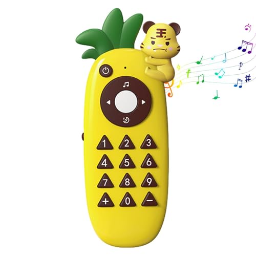 Kioriur Kinderspielzeugtelefon, Spielzeugcontroller für Kinder,Cartoon-Ananas-Multifunktionsspielzeug-Fernbedienung mit Sound | Musikspielzeug für Kleinkinder, Reisespiele, frühpädagogisches von Kioriur