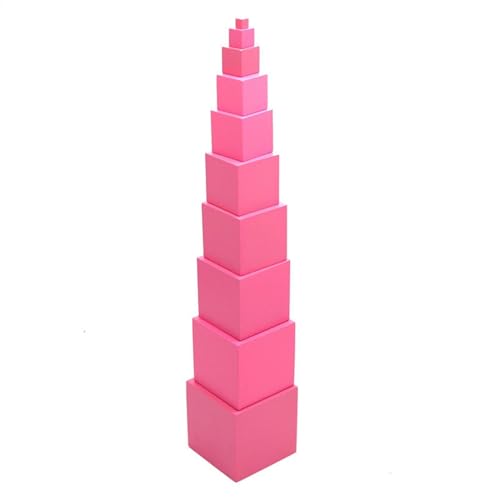 Kioriur Rosa Turm, lustiger rosa Turmständer, Würfelturm-Spielzeug, frühes Lernspielzeug, Vorschul-Lernspielzeug, Weihnachtsferiengeschenke von Kioriur