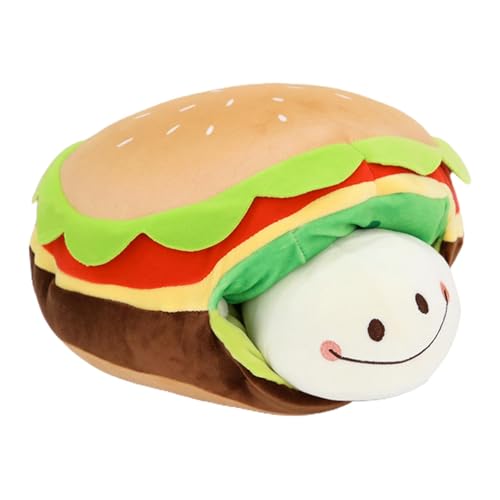 Kioriur Schildkröten-Plüsch-Stofftier – Cuddlekins Kuscheltiere, Plüsch-Meeresschildkröten-Stofftier | 38,1 cm (15 Zoll) Plüschtier-Burger zur Schildkröten-Verwandlung, doppelseitige Puppe, sensorisch von Kioriur