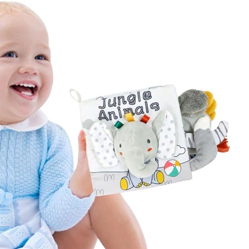 Kioriur Soft Teething Books, Badebücher für Kinder – Reißfestes Schwanzstoffbuch mit Kontrast – Aktivitätsbücher aus Stoff mit -Touch-Feeling von Kioriur