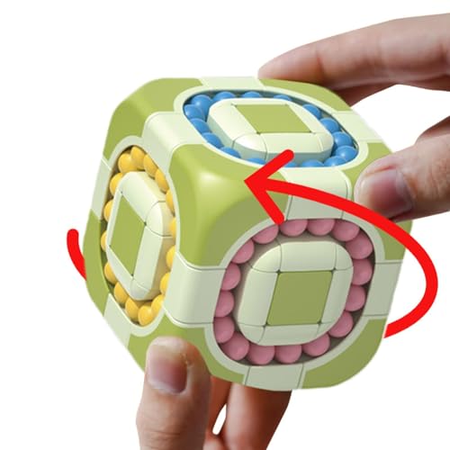 Magic Bean, rotierender 2-in-1 Magic Bean Cube – pädagogisches Puzzle-Dekompressionsspielzeug für Kinder, Kinder, Mädchen, Kinder, von Kioriur