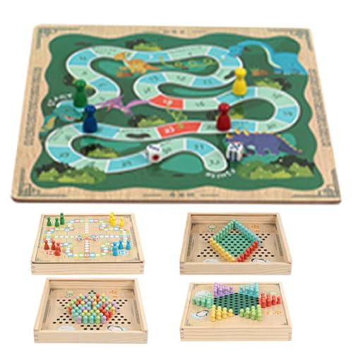 Holz-Dame-Brettspiel, Familienbrettspiele, Partyspiele | Familienspaß-Holzstrategiespiel - Tragbares chinesisches Dame-Spielset aus Holz für Kinder, Erwachsene, Frauen und Männer von Kirdume