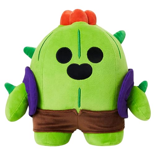 Kaktus Plüschpuppe, Plüschtier Kaktus Grün 25cm, Kuscheltier Cactus, Plüschtiere Kaktus, Brawls Stars Kuscheltiere Plüsch Kaktus Puppe, Süße Kaktus Plüschkissen Figuren für Fans Kinder von Kirdume