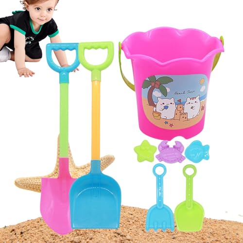 Strand-Sand-Spielset, Kinder-Strand-Sandspielzeug-Set | Umweltfreundliches 8-teiliges Strandspielzeug | Tierische Sandformen, Eimer, Schaufel-Werkzeugset für Spiele im Freien, Sommer, Strandparty von Kirdume