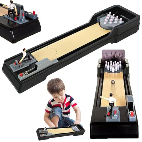 Tisch-Bowling-Gadget-Geschenkset for Kinder, Superiority Tisch-Bowling-Gadget-Geschenkset for Kinder, Tisch-Mini-Bowling-Spielset, größeres Brett-Mini-Bowling-Set for Männer, Frauen, Kinder, Teenager, von Kirposh