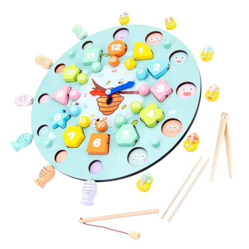 Kisangel 1 Satz Clock -Angelspiel Schach Angeln Brettspiel Puzzletafel Angelspielzeug Lernen Kinderpuzzle Angelspielzeug für Magnetfischrätsel rätsel hölzern Himmelblau Kisangel 1 Satz Clock -Angelspiel Schach Angeln Brettspiel Puzzletafel Angelspielzeug Lernen Kinderpuzzle Angelspielzeug für Magnetfischrätsel rätsel hölzern Himmelblau von Kisangel