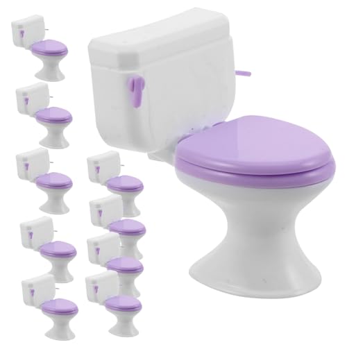 Kisangel 10 Stück Maßstab Realistische Puppenhaus-Toilette Kindgerechtes Badezimmermöbel-Accessoire für Detailgetreue Puppenhaus-badgestaltung Kisangel 10 Stück Maßstab Realistische Puppenhaus-Toilette Kindgerechtes Badezimmermöbel-Accessoire für Detailgetreue Puppenhaus-badgestaltung von Kisangel