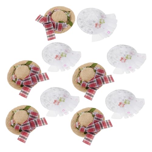 Kisangel 10 Stück Puppenspielzeughut Minihut Basteln Spielzeughüte Für Kleine Weihnachtshüte Mini Strohhut Basteln Mini DIY Dekoration Schmuck Minihüte Gewebte Hüte DIY Kisangel 10 Stück Puppenspielzeughut Minihut Basteln Spielzeughüte Für Kleine Weihnachtshüte Mini Strohhut Basteln Mini DIY Dekoration Schmuck Minihüte Gewebte Hüte DIY von Kisangel