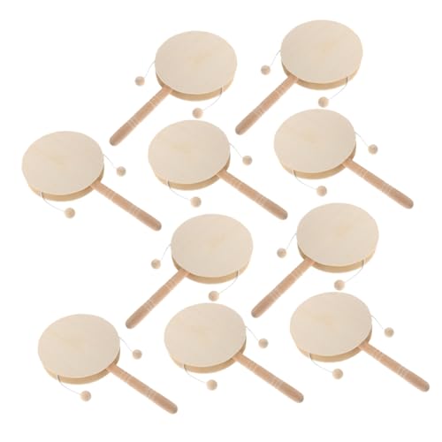 Kisangel 10 Stück Teiliges Holz Rasseltrommel Unlackiertes DIY Percussion aus Holz zum Bemalen Hand Percussion Rasseln für Kreative Kunstprojekte Kisangel 10 Stück Teiliges Holz Rasseltrommel Unlackiertes DIY Percussion aus Holz zum Bemalen Hand Percussion Rasseln für Kreative Kunstprojekte von Kisangel