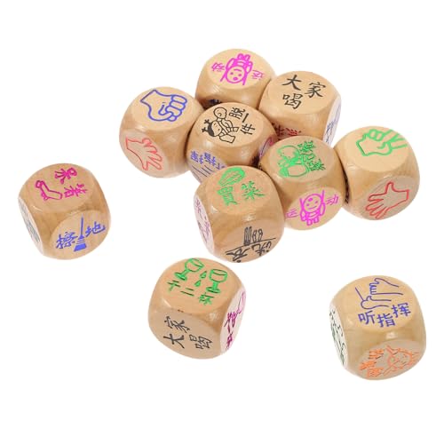 Kisangel 10 Stück Teiliges Holz Würfel Bunte Spielwürfel Kompakt Leicht für Familienpartys Ktv Gesellschaftsspiele Würfelspiel Zubehör Robust Glatte Oberfläche Kisangel 10 Stück Teiliges Holz Würfel Bunte Spielwürfel Kompakt Leicht für Familienpartys Ktv Gesellschaftsspiele Würfelspiel Zubehör Robust Glatte Oberfläche von Kisangel