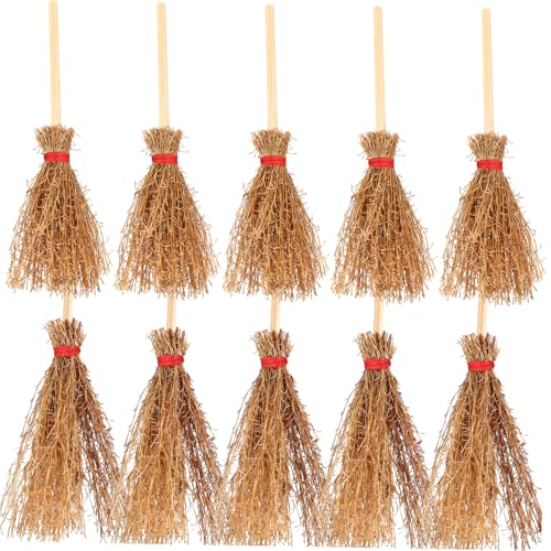 Kisangel 10 Stück Teiliges Miniatur Handgefertigte Besen Realistische Kleine Hexenbesen Modelle Miniature Broomsticks für Puppenhaus Halloween Dekoration DIY Basteln und Sammler Kisangel 10 Stück Teiliges Miniatur Handgefertigte Besen Realistische Kleine Hexenbesen Modelle Miniature Broomsticks für Puppenhaus Halloween Dekoration DIY Basteln und Sammler von Kisangel