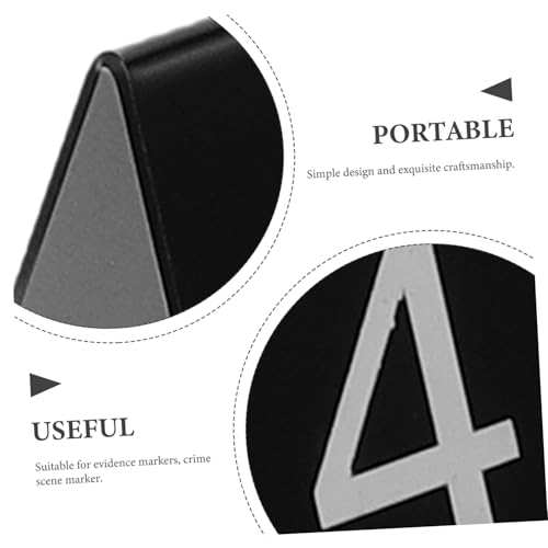 Kisangel 10 Teiliges Acryl Dreieck Nummernschild Robuste Beweismarkierer für Krimi Dekoration Doppelseitige Weiße Zahlen Schwarzem Grund Vielseitig Einsetzbar für Themenpartys und Kisangel 10 Teiliges Acryl Dreieck Nummernschild Robuste Beweismarkierer für Krimi Dekoration Doppelseitige Weiße Zahlen Schwarzem Grund Vielseitig Einsetzbar für Themenpartys und von Kisangel