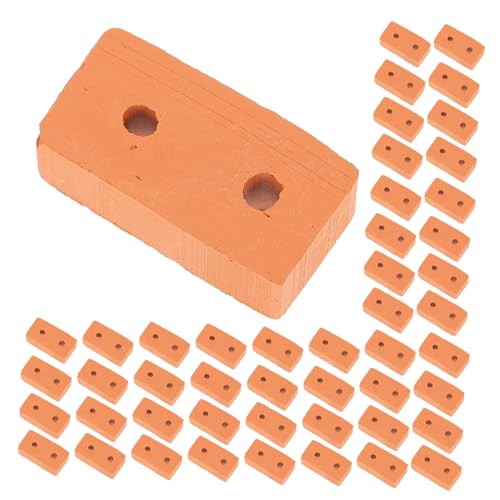 Kisangel 100 Stück Mini Bausteine Rot mit Löchern Kleine Bausteine für DIY Miniatur Ziegel Modellhaus Bausatz für Puppenhaus Landschaft Crafting Kisangel 100 Stück Mini Bausteine Rot mit Löchern Kleine Bausteine für DIY Miniatur Ziegel Modellhaus Bausatz für Puppenhaus Landschaft Crafting von Kisangel