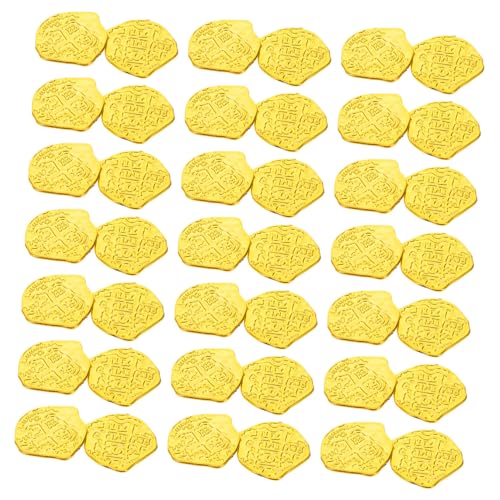 Kisangel 100 Stück Piratenmünzen Gold Spanische Spielmünzen Piratenparty Deko Token für Brettspiele Halloween Piraten Kostüm Zubehör Kisangel 100 Stück Piratenmünzen Gold Spanische Spielmünzen Piratenparty Deko Token für Brettspiele Halloween Piraten Kostüm Zubehör von Kisangel