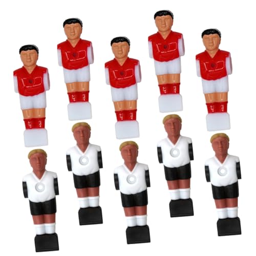 Kisangel 10st Tischfußballspieler Mini-kickerspiele Mini Tischkicker Multi-spieltisch Mini-fußball Kickerbälle Ersetzen Ersatzfußballbälle Kicker Ersatzgriffe Fußballtisch Plastik von Kisangel