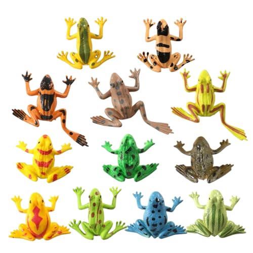 Kisangel 12 Stück Teiliges Kleine Realistische Kunststoff Froschmodelle für Dekoration Detailgetreue Miniatur Frösche für Garten Partybevorzugungen Jungen Mädchen Kisangel 12 Stück Teiliges Kleine Realistische Kunststoff Froschmodelle für Dekoration Detailgetreue Miniatur Frösche für Garten Partybevorzugungen Jungen Mädchen von Kisangel