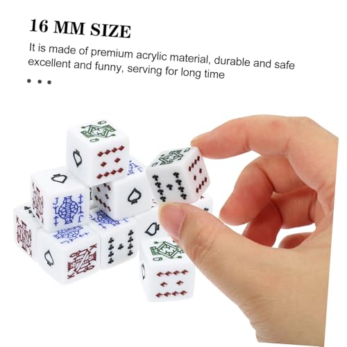Kisangel 12 Stück Teiliges Pokerwürfel Set aus Langlebigem Acryl Weiße Würfel mit Quadratischer Ecke Tragbar und Verschleißfest für Party Kartenspiele und Gesellige Runden Kisangel 12 Stück Teiliges Pokerwürfel Set aus Langlebigem Acryl Weiße Würfel mit Quadratischer Ecke Tragbar und Verschleißfest für Party Kartenspiele und Gesellige Runden von Kisangel