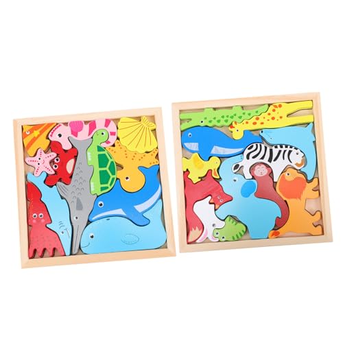 Kisangel 2 Sätze Holzpuzzle Tier Puzzle aus Holz Montessori Motorikspielzeug für Pädagogisches Lernspielzeug Cartoon Holz Steckpuzzle Frühe für Junge Mädchen Kisangel 2 Sätze Holzpuzzle Tier Puzzle aus Holz Montessori Motorikspielzeug für Pädagogisches Lernspielzeug Cartoon Holz Steckpuzzle Frühe für Junge Mädchen von Kisangel