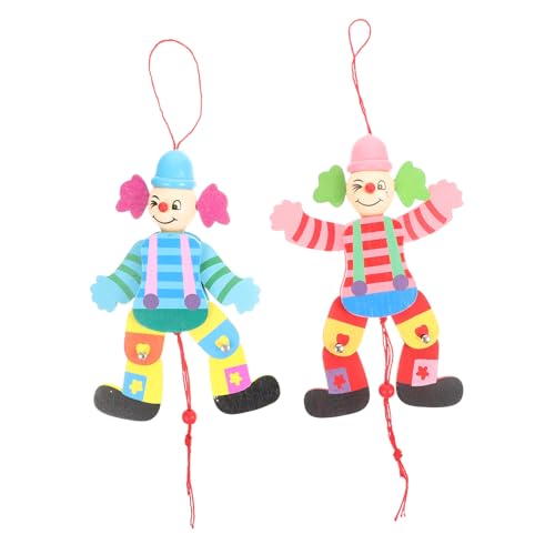 Kisangel 2stücke Clown Marionette Aus Holz Interaktive Zieh-spielzeuge Für Bunte Holzpuppen Für Kreative Spielstunden Für Geburtstagsgeschenke Und Dekoration Kisangel 2stücke Clown Marionette Aus Holz Interaktive Zieh-spielzeuge Für Bunte Holzpuppen Für Kreative Spielstunden Für Geburtstagsgeschenke Und Dekoration von Kisangel