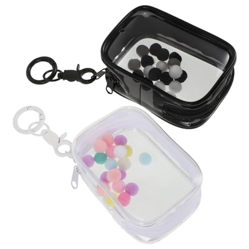 Kisangel 2 Stück Transparent Puppenkoffer mit Reißverschluss für Minifiguren Aufbewahrungstasche mit Schlüsselanhänger und Bommelball für Sammlungen und Spielzeug Kisangel 2 Stück Transparent Puppenkoffer mit Reißverschluss für Minifiguren Aufbewahrungstasche mit Schlüsselanhänger und Bommelball für Sammlungen und Spielzeug von Kisangel