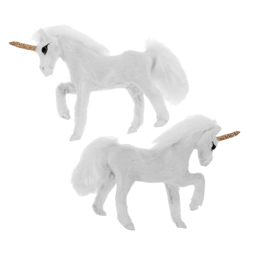 Kisangel 2 Stück Einhorn-Ornamente Simulation Tiermodell Simulation von Tierornamenten Mini-Einhorn kleines Tiermodell pelzige Tierornamente Kuscheltiere für Mädchen Harztier Kunstfell Weiß Kisangel 2 Stück Einhorn-Ornamente Simulation Tiermodell Simulation von Tierornamenten Mini-Einhorn kleines Tiermodell pelzige Tierornamente Kuscheltiere für Mädchen Harztier Kunstfell Weiß von Kisangel