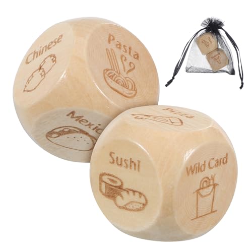 Kisangel 2 Stück Holz Würfel mit Lebensmittelmotiven Lustige Entscheidungswürfel für Mahlzeiten Schnelle Essenswahl Robustes Naturholz für Foodies und Familien Kisangel 2 Stück Holz Würfel mit Lebensmittelmotiven Lustige Entscheidungswürfel für Mahlzeiten Schnelle Essenswahl Robustes Naturholz für Foodies und Familien von Kisangel