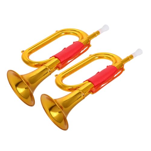 Kisangel 2 Stück Kinderspielzeug Trompete aus Robustem Kunststoff Leichte Cheerleading Horn für Bühnenauftritte Schulveranstaltungen und Sportspiele Goldenes Blasinstrument für Musik und Kisangel 2 Stück Kinderspielzeug Trompete aus Robustem Kunststoff Leichte Cheerleading Horn für Bühnenauftritte Schulveranstaltungen und Sportspiele Goldenes Blasinstrument für Musik und von Kisangel