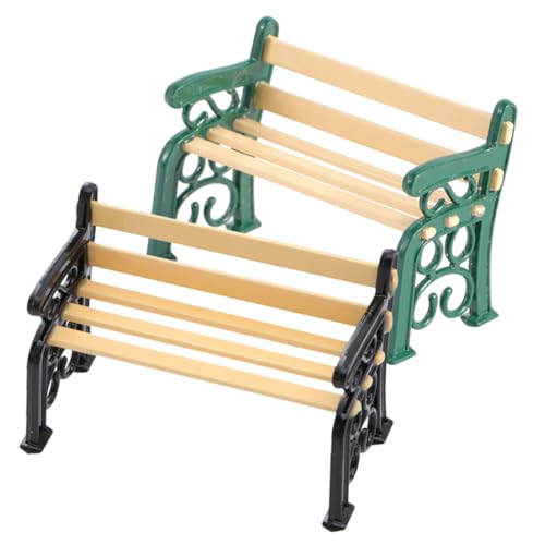 Kisangel 2 Stück Miniatur Gartenbank Teiliges Grün und Schwarz Detailreiche für Puppenhaus und Miniatur Dekoration Geeignet für Wohnraum Garten und Bastelprojekte Kisangel 2 Stück Miniatur Gartenbank Teiliges Grün und Schwarz Detailreiche für Puppenhaus und Miniatur Dekoration Geeignet für Wohnraum Garten und Bastelprojekte von Kisangel